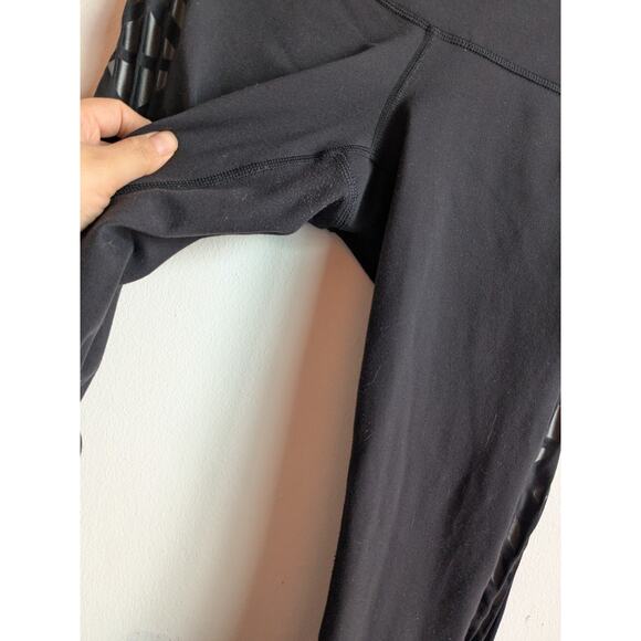 Lululemon Wunder Under Aztec Print Side Panel Full On Luon Legging Pants Black 6 - Picture 8 of 11